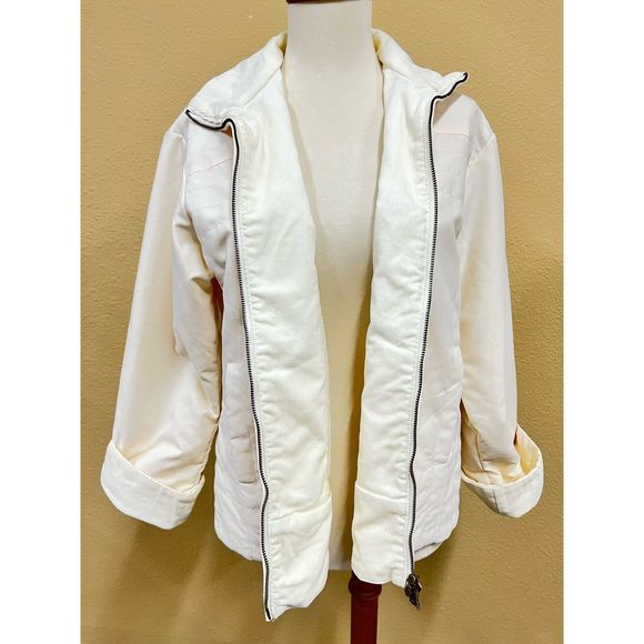 Columbia Tic Tac Shirt Jacket Snow White Size Petite L NWT Lightweight Layering - Picture 2 of 8